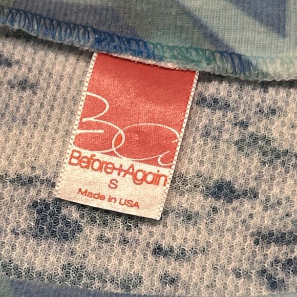 Sundance Before & Again Shirt Womens Small Thermal Knit Blue Green USA - Picture 2 of 5